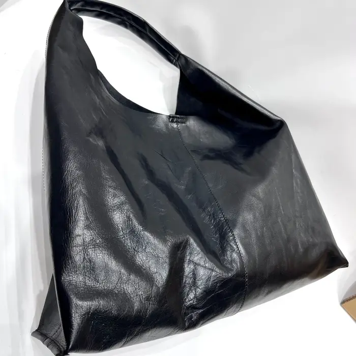 Sacs à bandoulière surdimensionnés en cuir de vache pour femme, sac en V décontracté en cuir véritab