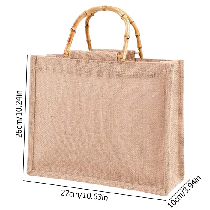Sac à main en toile de Jute pour femmes et filles