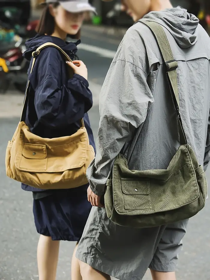 Sac messager en toile décontracté
