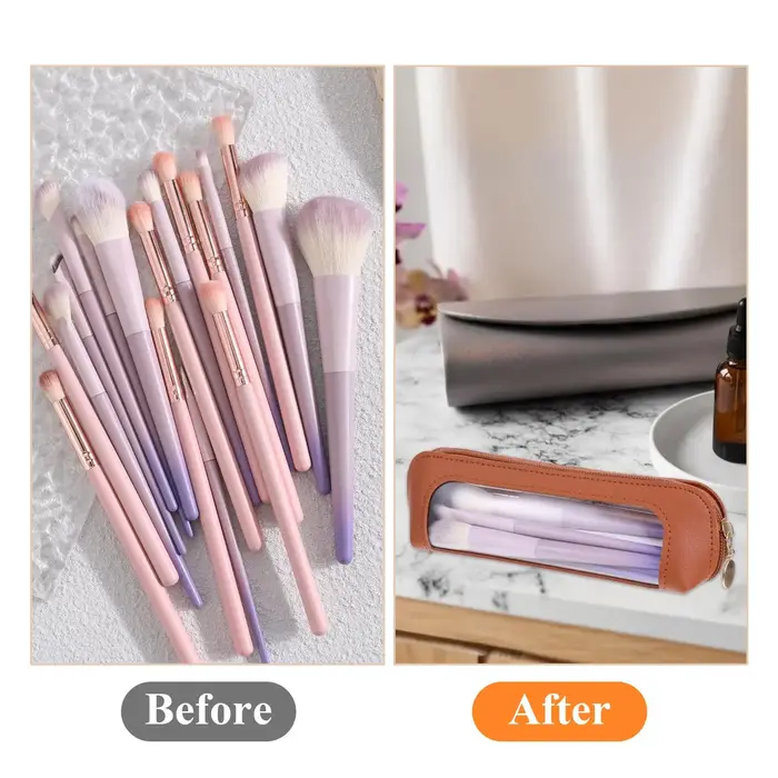 Petite pochette de maquillage transparente