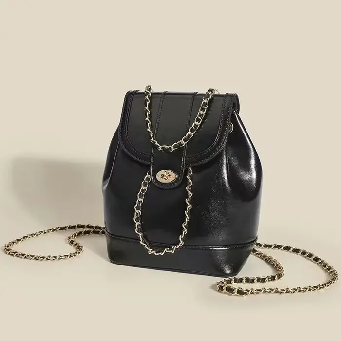 Mini sac à dos pour femmes, Version coréenne, grande capacité, chaîne rhombique, petit parfum, sac à