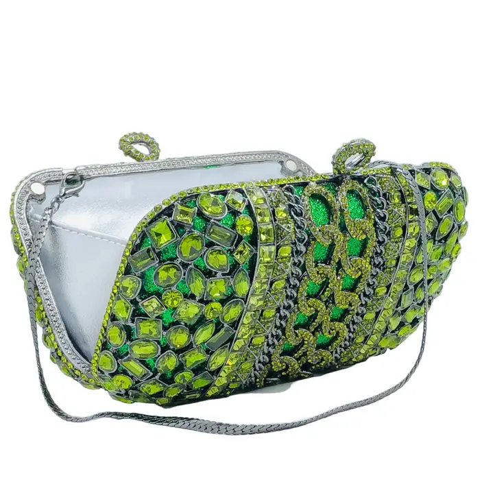 Boutique De FGG vert Olive pochettes pour femmes habillées