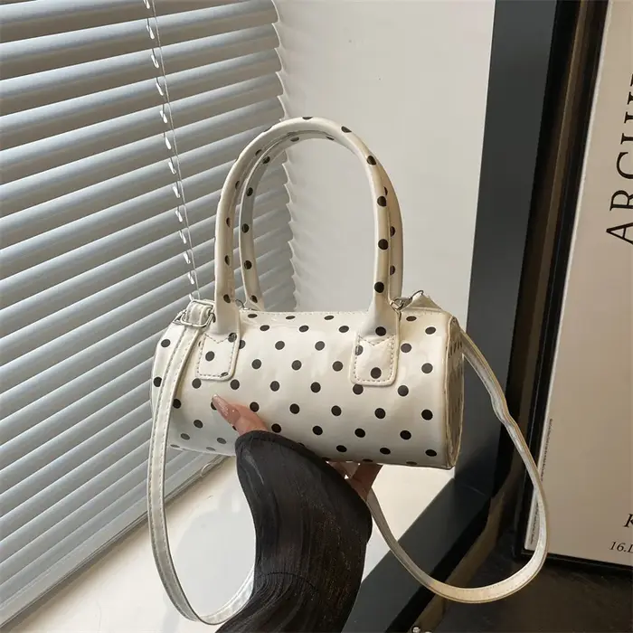 Sac bandoulière simple à pois