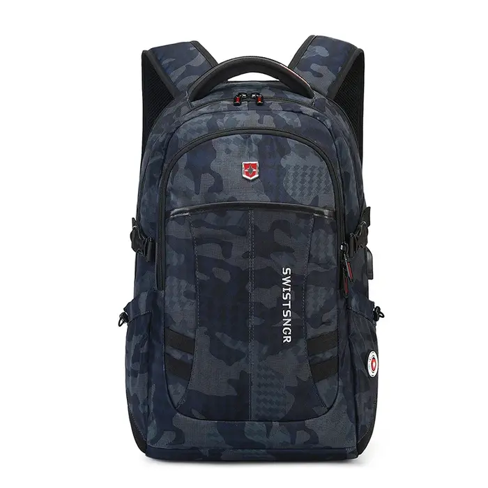 Sac à dos étanche pour ordinateur portable 15.6 pouces hommes USB charge antivol sac à dos suisse voyage femmes sac à dos homme sac d'école Mochila