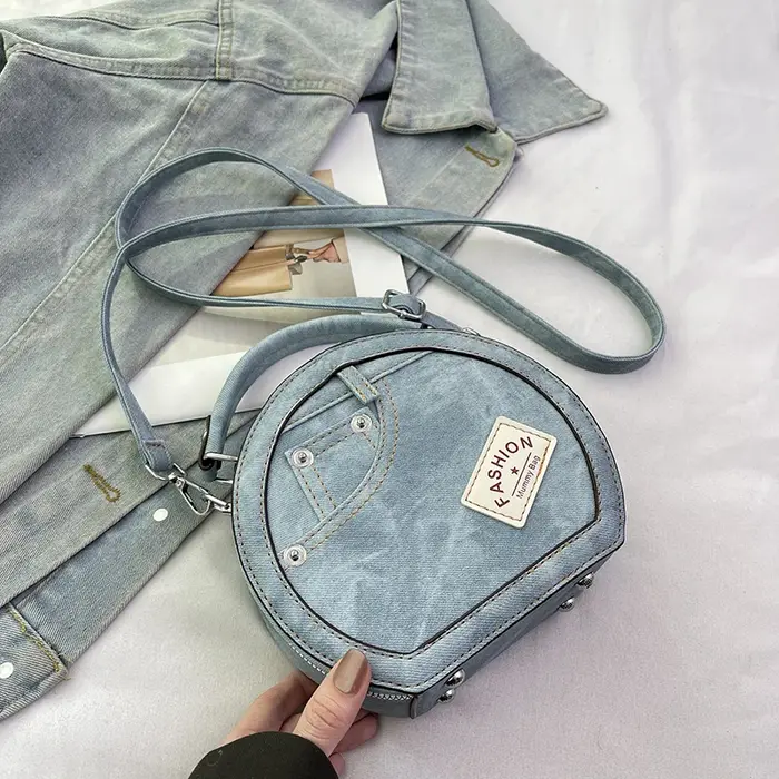 Sac à Main Rond Rétro à Bandoulière pour Femme
