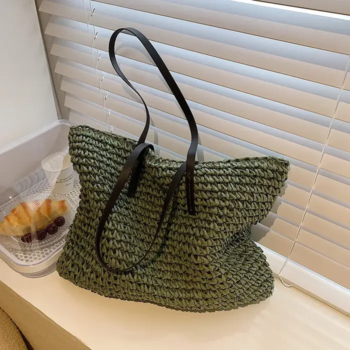Sac à main d'été en rotin pour femmes