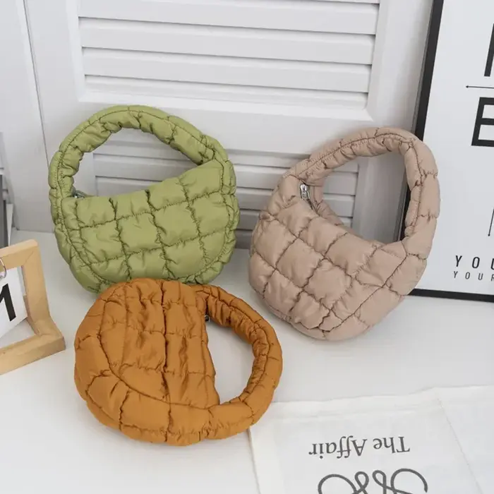 Mini sac fourre-tout bouffant matelassé