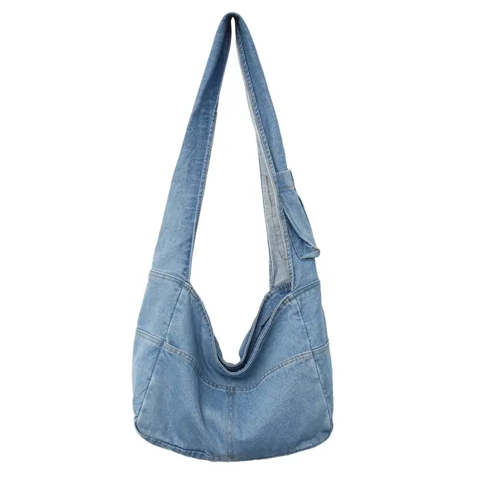 Sac à main en denim réutilisable pour femme