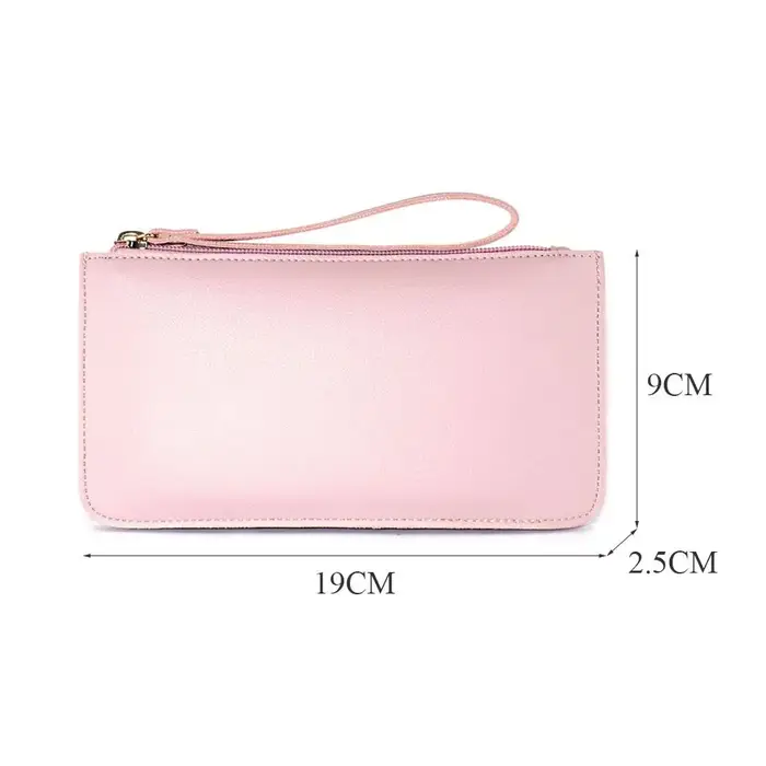 Portefeuilles longs en cuir PU souple pour femmes et filles
