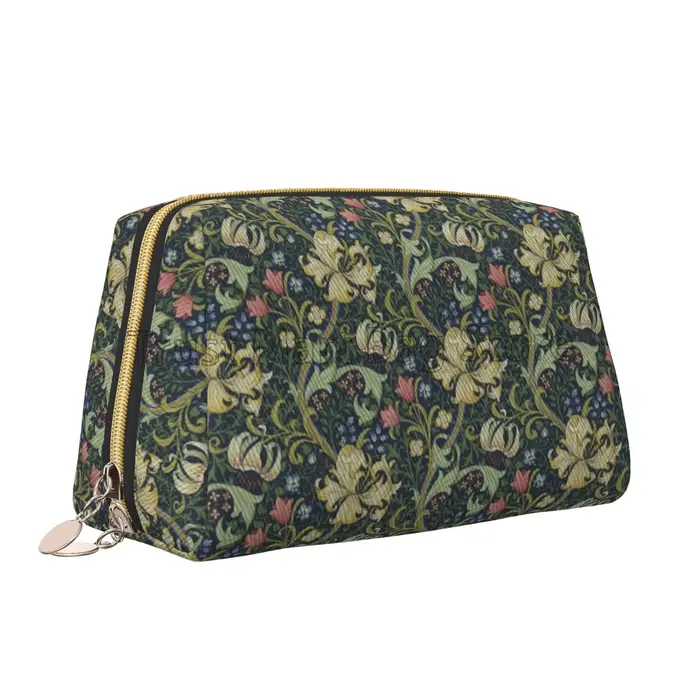 Trousse de maquillage en cuir imprimé William Instability pour femme