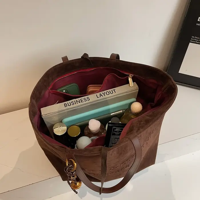 Sac fourre-tout en daim pour femmes