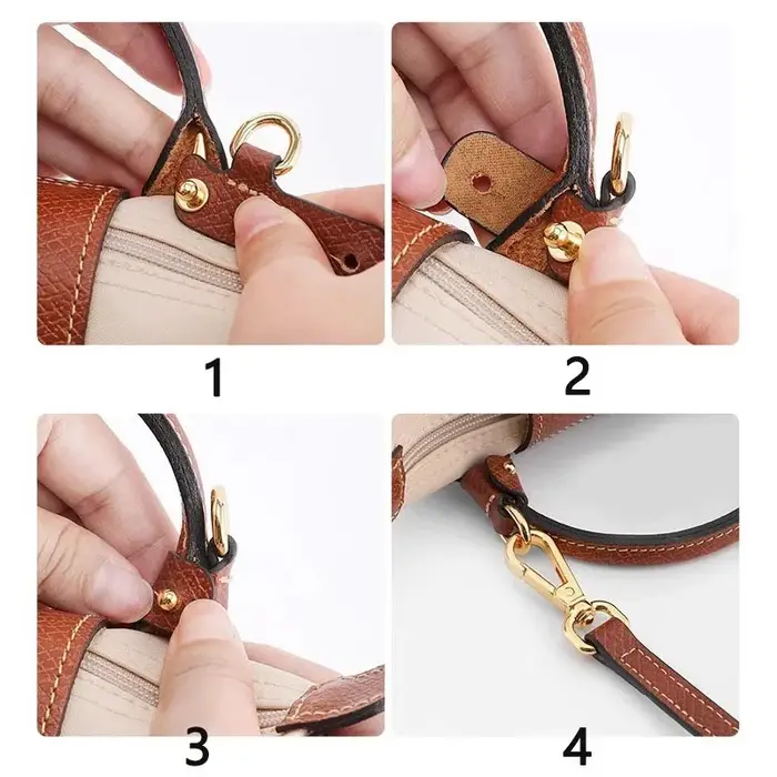 Mini sacs à bandoulière en cuir adaptés aux mini pochettes Longchamp
