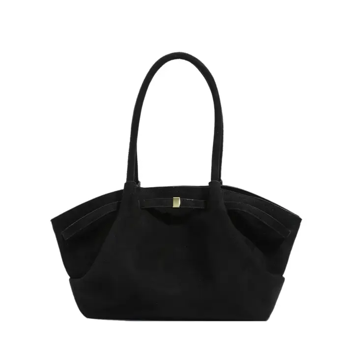 2025 Sac fourre-tout en daim pour femmes avec poche intérieure Sac sous les bras Grande capacité Sac