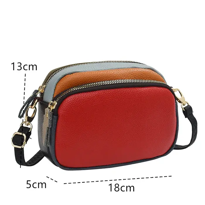 Sac à bandoulière 100% cuir véritable pour femme
