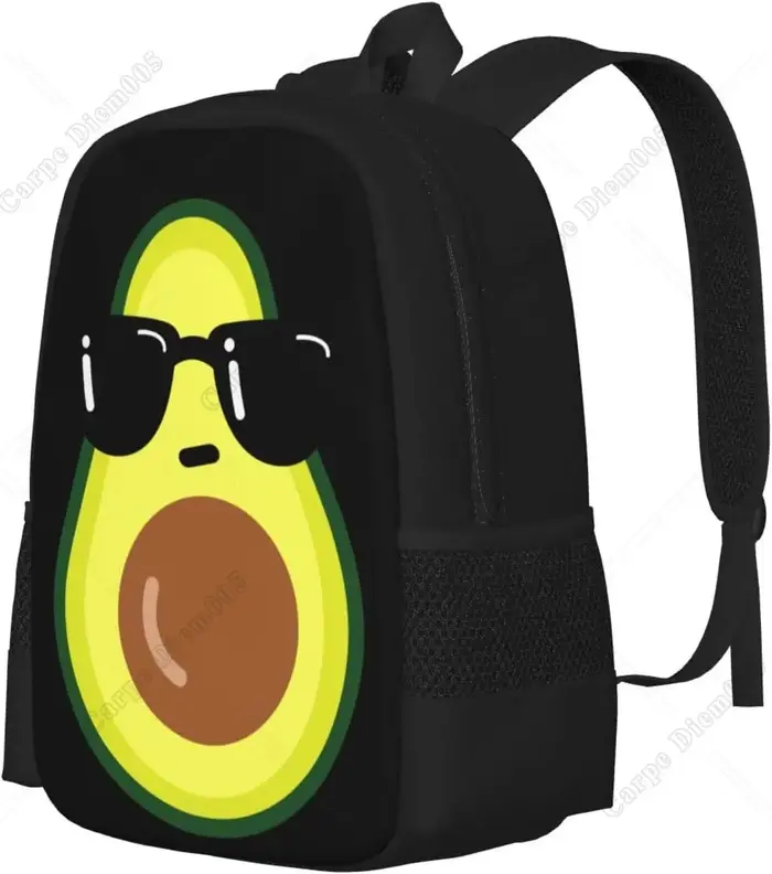 Sac à dos de dessin animé drôle avec lunettes de soleil noires