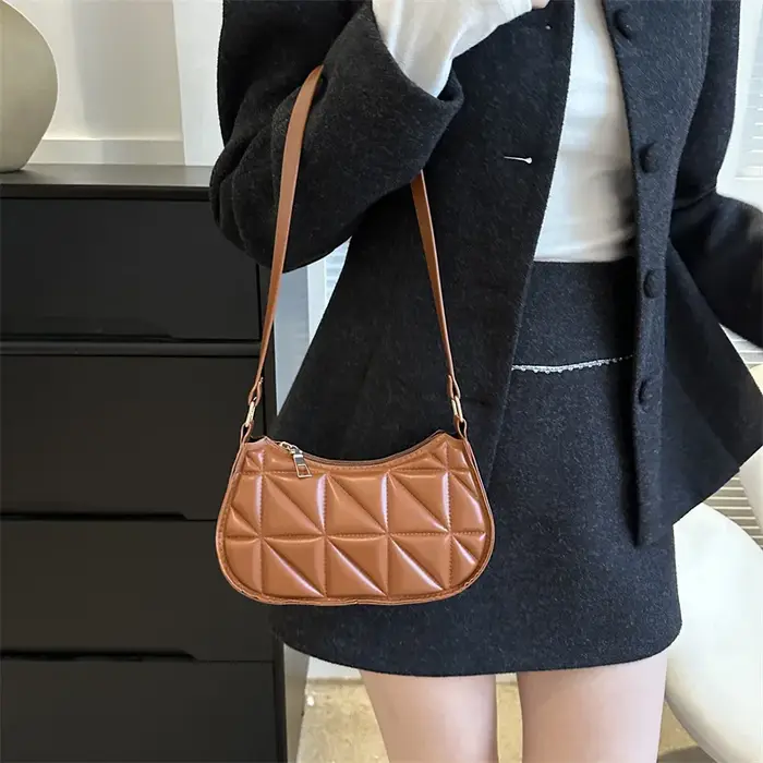 Sac à bandoulière en cuir PU noir