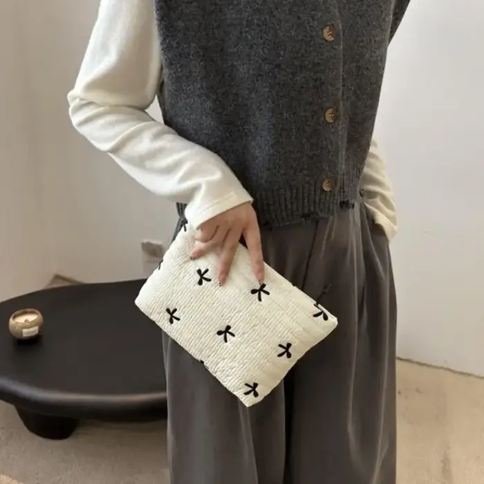 Sac à main coréen élégant avec nœud papillon