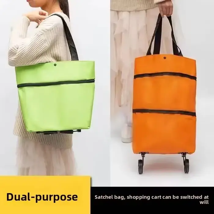 Sac de courses pliable avec roulettes
