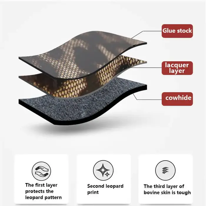 Aidrani Nouveau sac à main noir pour femme haute capacité avec un design imprimé léopard à la mode fabriqué en peau de