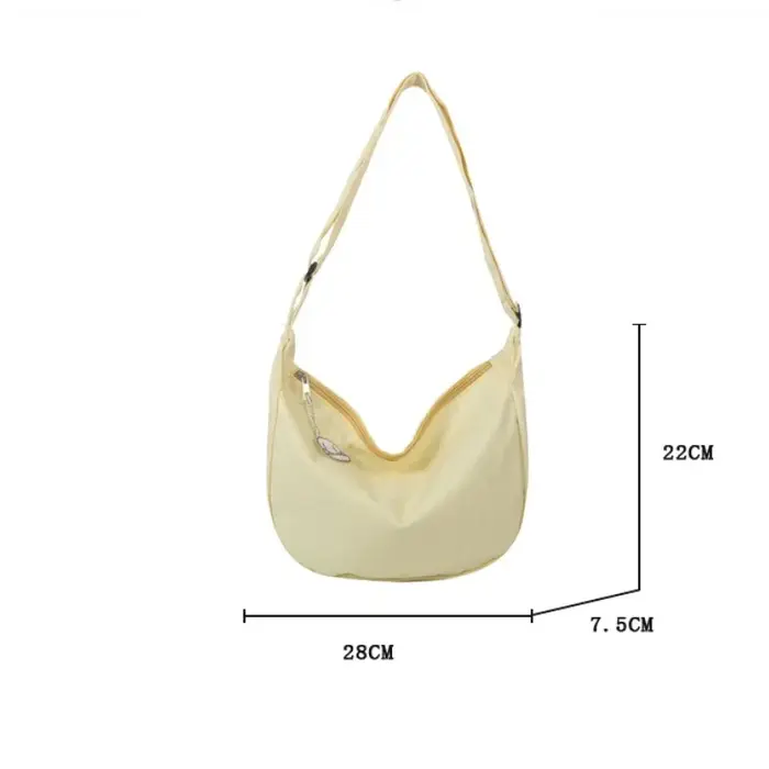 Sacs à bandoulière Harajuku solides pour femmes, sacs à main multifonctions simples assortis avec tout, sacs à bandoulière de grande capacité pour adolescentes