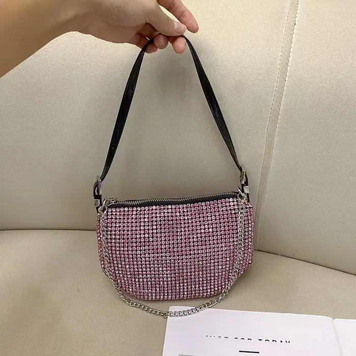 Sac à aisselles en strass