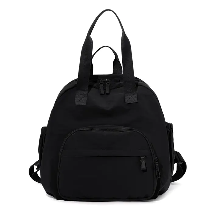 Sac à dos de couleur unie pour femmes, sac de voyage décontracté à dos souple pour étudiantes, sac à