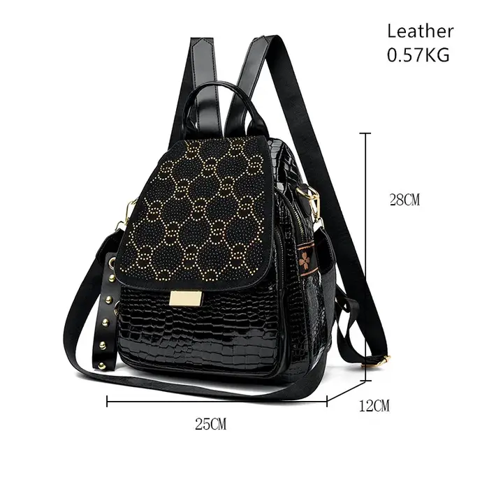 Sac à dos de luxe en cuir ciré à l'huile pour femmes