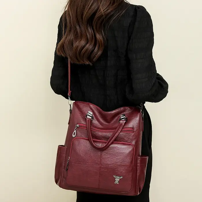 Sac à bandoulière en cuir souple pour femmes