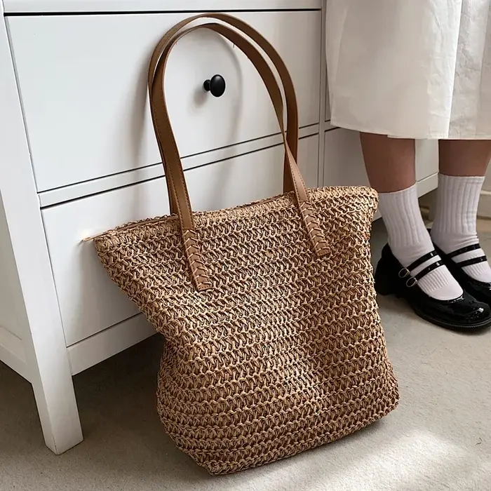 Sac à main bohème en paille pour femmes