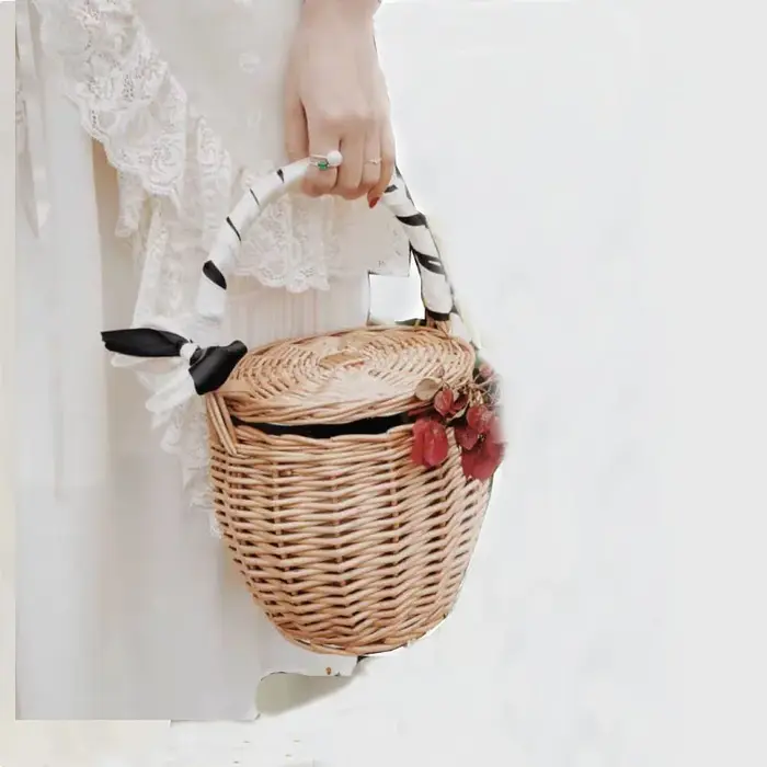 Sac panier en osier pour femmes