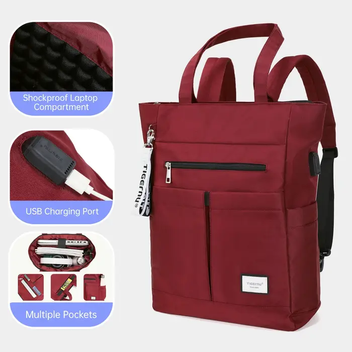 Tig10eu-Sac à dos fourre-tout multidirectionnel pour femme