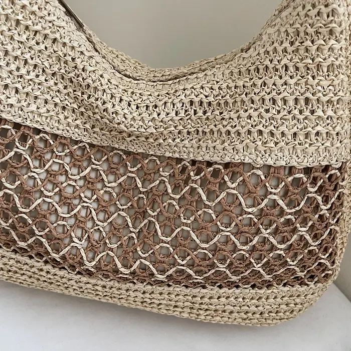Sac fourre-tout en paille grande capacité