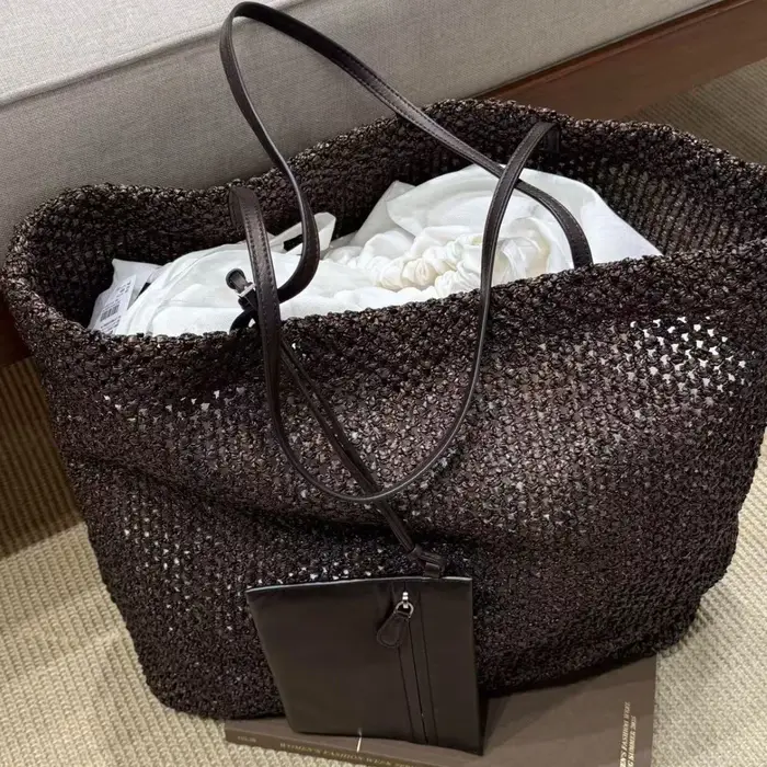Sacs fourre-tout de plage bohèmes en raphia pour femmes, sacs à main de luxe de créateur, nouveauté 