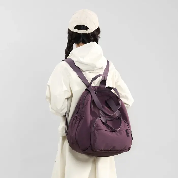 Sac à dos de couleur unie pour femmes