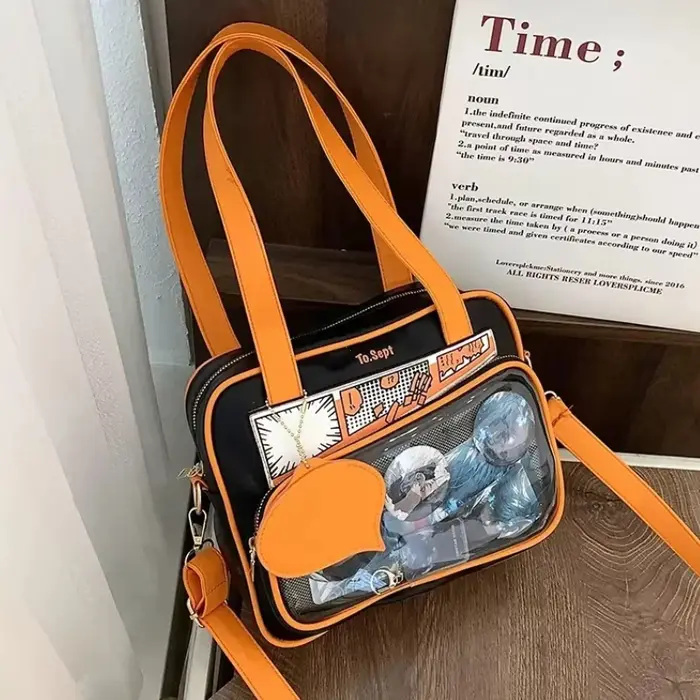 Y2K japonais Harajuku Ita sac pour femmes mignon sac à bandoulière filles Transparent Itabag sac