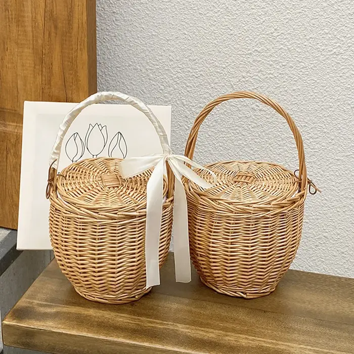 Sac panier en osier pour femmes