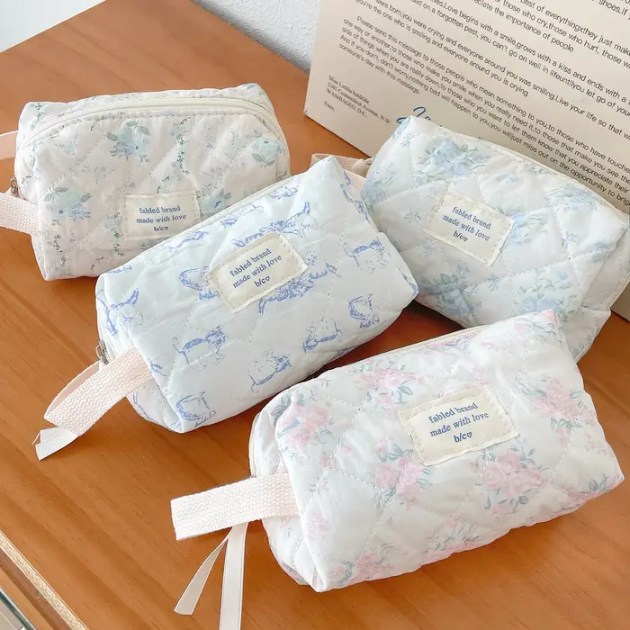 Sac à cosmétiques Vintage à fleurs pour femmes