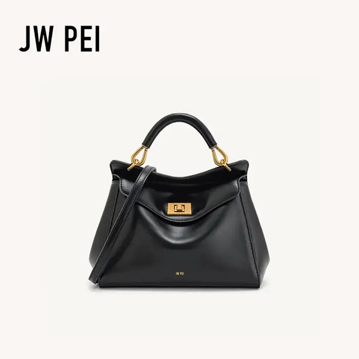 Sac à main Lucia Lock de JW PEI, unique et élégant, sac bandoulière en cuir véritable, haut de gamme et polyvalent