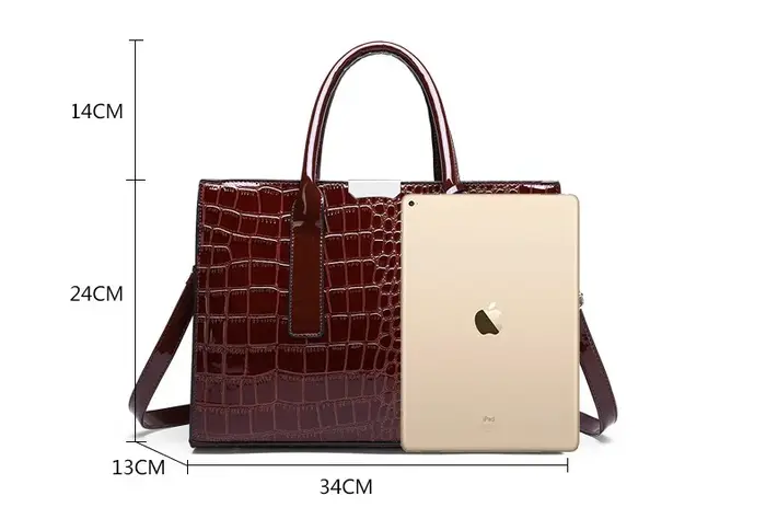 Sac à main en cuir verni pour femme