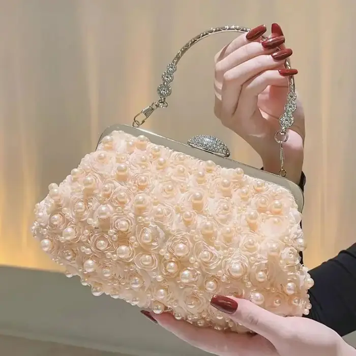 Sac de Soirée Or Brcorporelle, Pochette Décorative Circulaire en Strass, à la Mode, pour JOBanquet, 