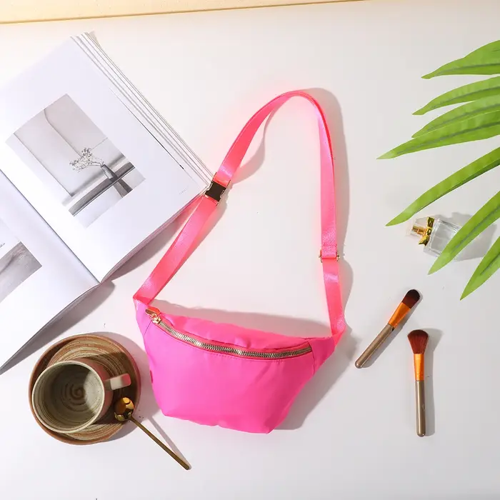 Sac banane pour femmes, sac de ceinture en Nylon, mode adulte, sac banane à fermeture éclair, réglab