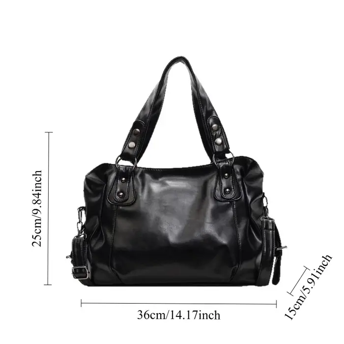 Sac à bandoulière rétro spacieux pour femme