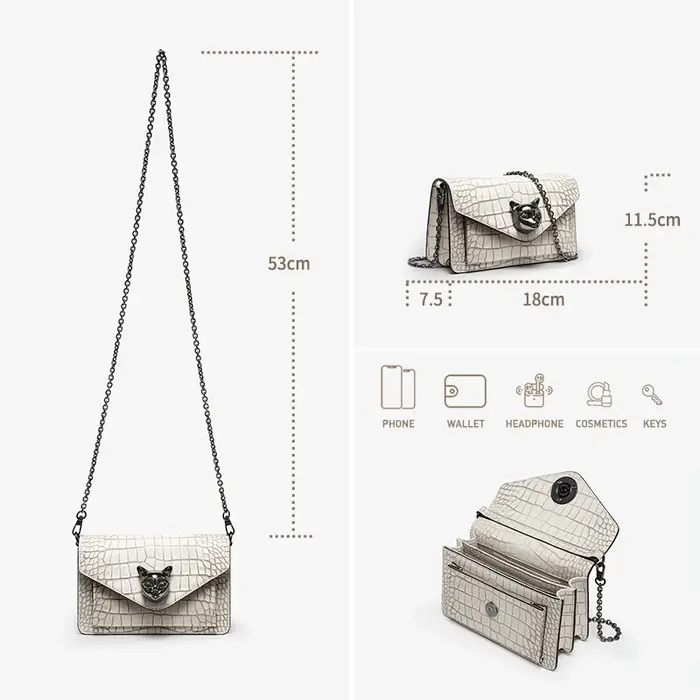 BAFELLI 2025 nouveau sac pour femmes mode tendance embrayage chat corps sacs à main marque de luxe c