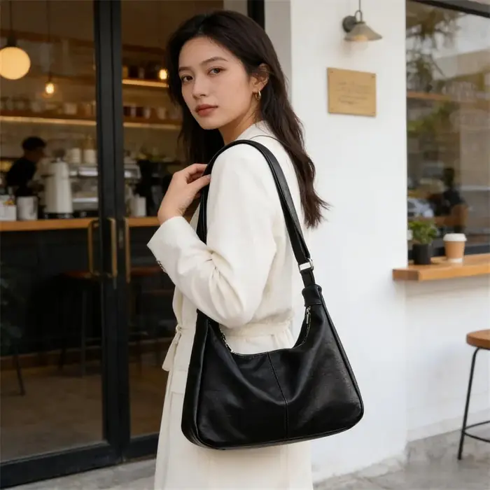 Sacs fourre-tout tendance en cuir PU souple pour femmes – Grands