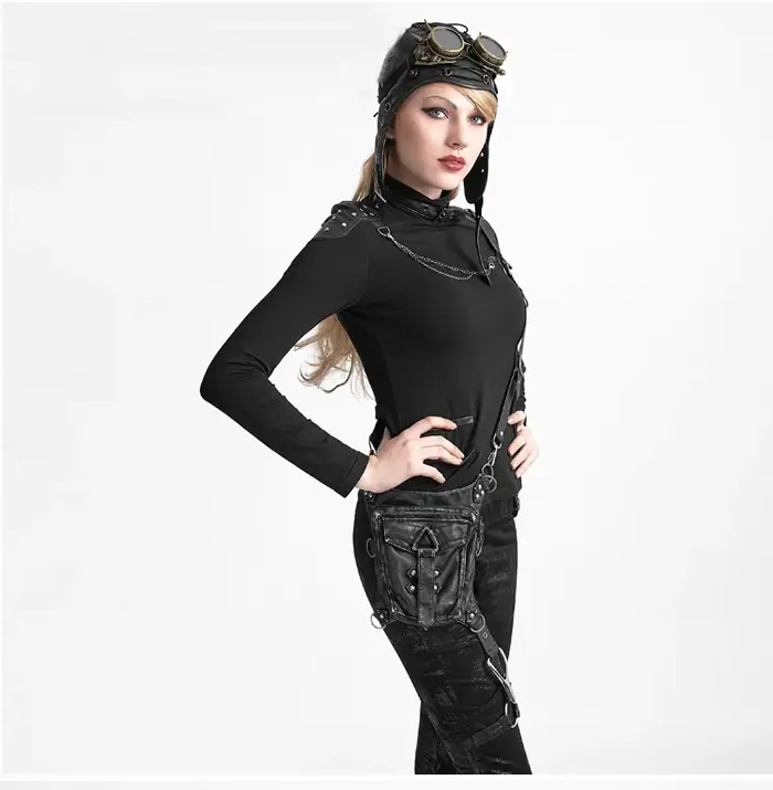 Sac à Jambes Rétro Punk de Style Ancien pour Femme