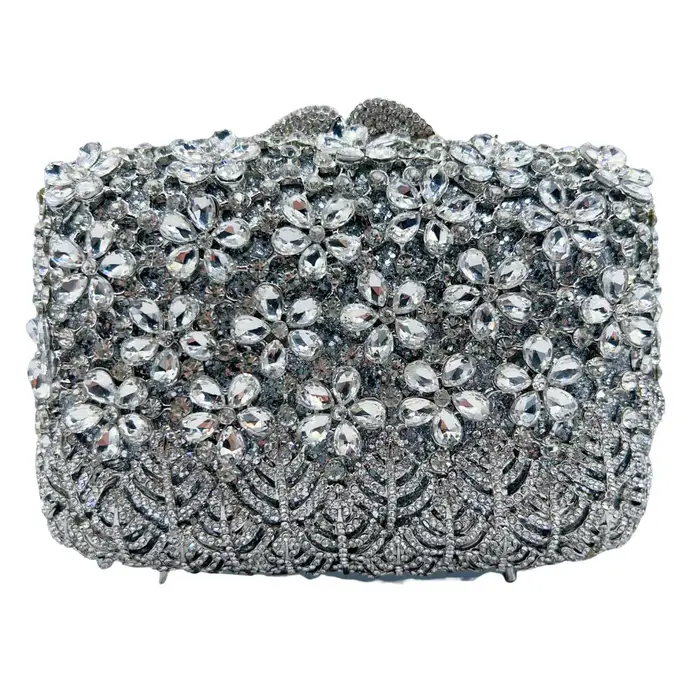 Sac en pierre nouveau lilas incrusté de diamants sac de dîner banquet fête mariage diamant femmes sac
