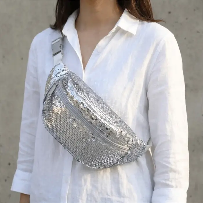 Sac banane à paillettes brillantes