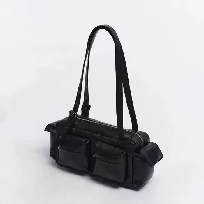 Style coréen noir sous les bras Biker sac à bandoulière femmes Design de luxe sac à main dames en plein air Durable