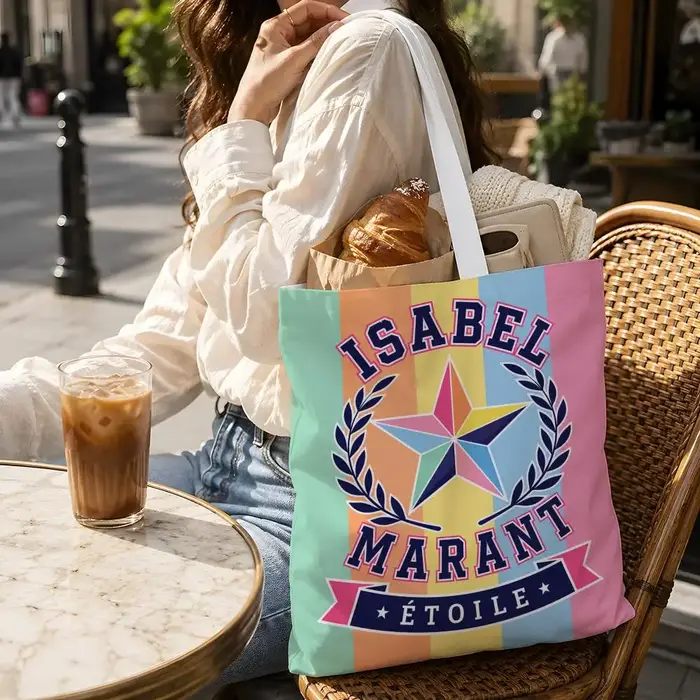 Sacs de rangement Isabel Marant Étoile, sac fourre-tout en toile, grande capacité, réutilisable, sac à bandoulière pour le shopping, les voyages et la plage