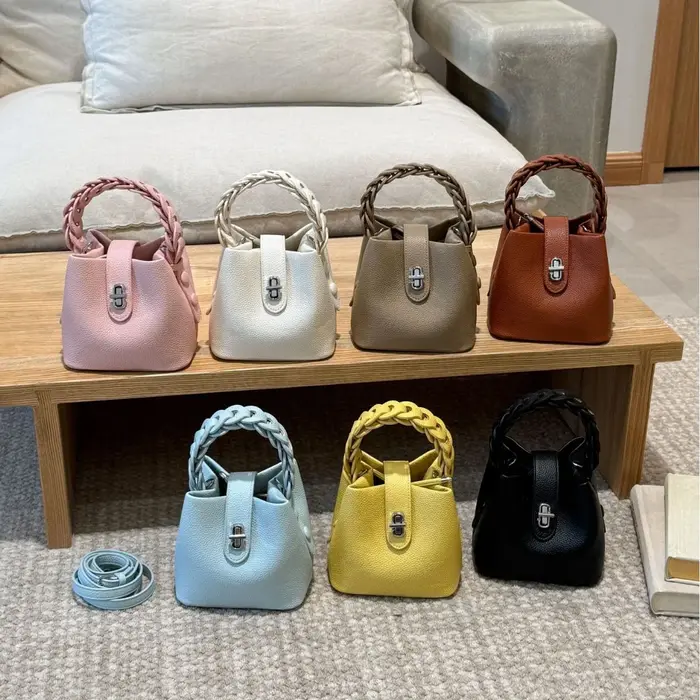Sac Seau Urbain Minimaliste Motif Litchi Tendance Polyvalent Sac à Bandoulière Simple pour Trajet Quotidien Sac Croisé Personnalisé